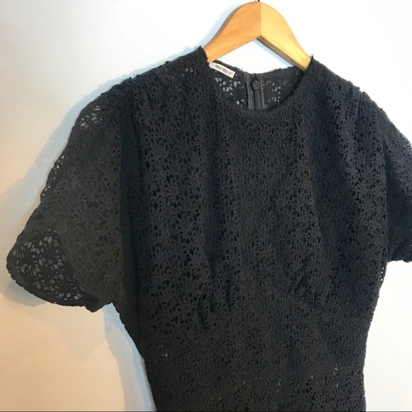 MIU MIU Embroidered Lace Broderie Anglaise  Dress Black - Picture 3 of 9
